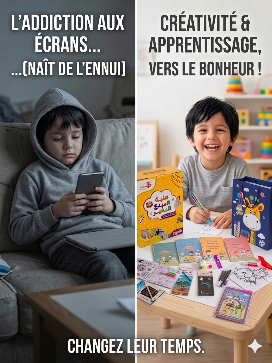 L'addiction aux écrans vs créativité avec la Boîte du Petit Créateur